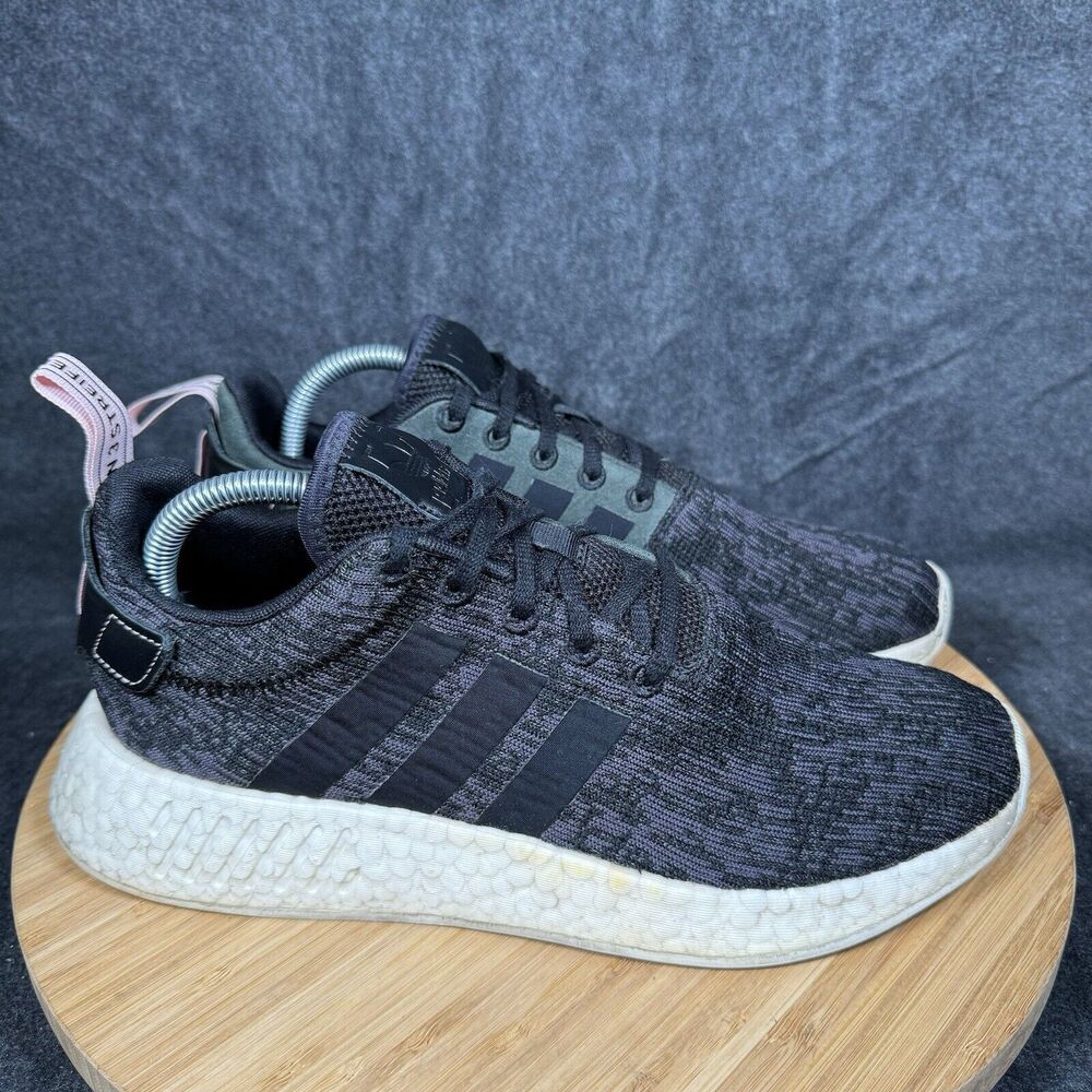 Adidas‎ NMD R2 Lace Up Athletic Training Shoe Womens Size 10 BY9314 Black White